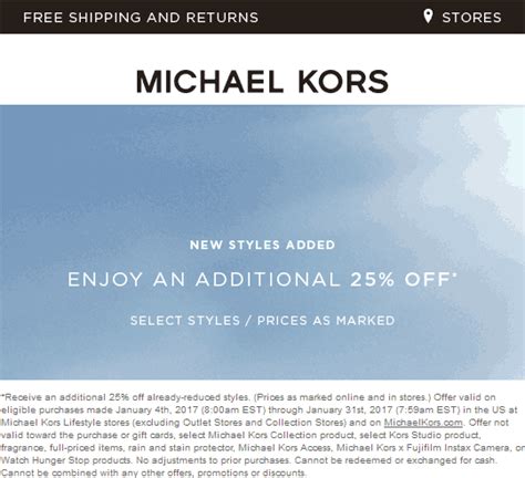 michael kors extra rabatt|Michael Kors coupons for women.